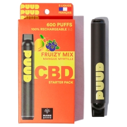 PUUD Fruizy Mix - 600 Puffs CBD 500 réutilisable